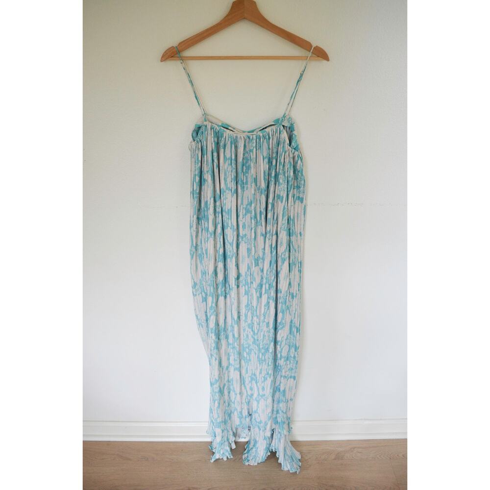 BHLDN Pleated Square Neck Pleated Strappy Maxi Dress - Picture 7 of 7